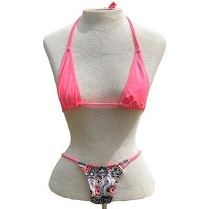 Exotic Dance Wear/ tiny bikini, pink